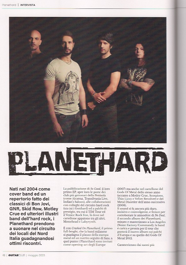 Se vi siete persi la mia intervista dove parlo dell'ultimo cd dei Planethard "EQUILIBRIUM" sulla rivista Guitar Club...🤘🤘🤘